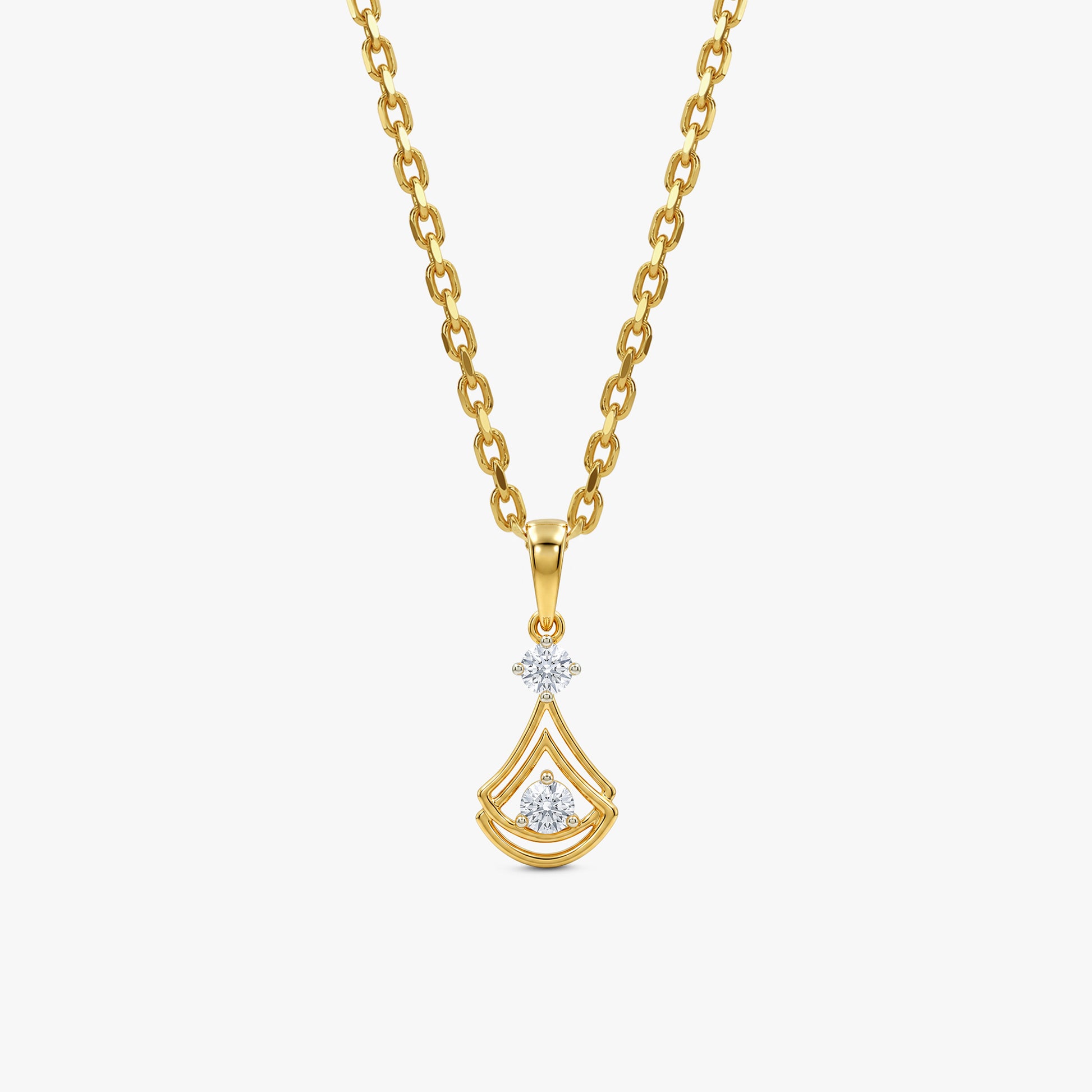 Gold Belle Arc Lab Grown Diamond Pendant