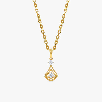 Gold Belle Arc Lab Grown Diamond Pendant