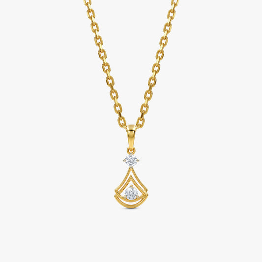 Gold Belle Arc Lab Grown Diamond Pendant