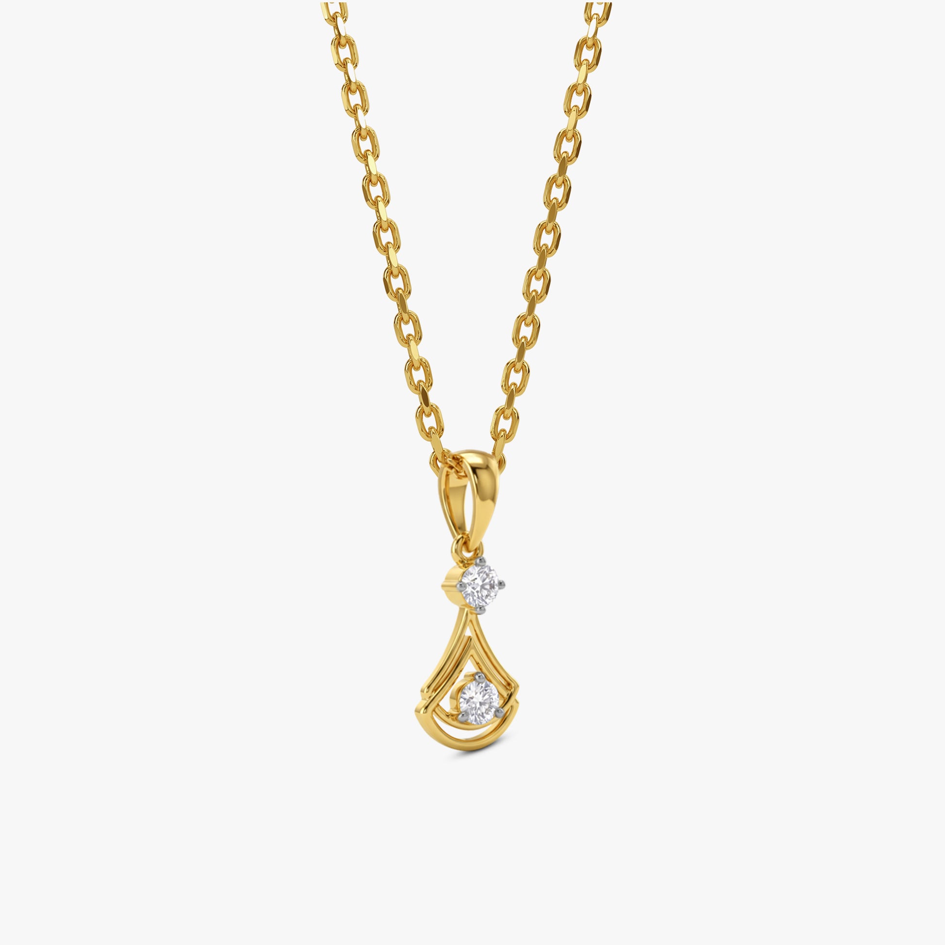 Gold Belle Arc Lab Grown Diamond Pendant