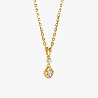 Gold Belle Arc Lab Grown Diamond Pendant