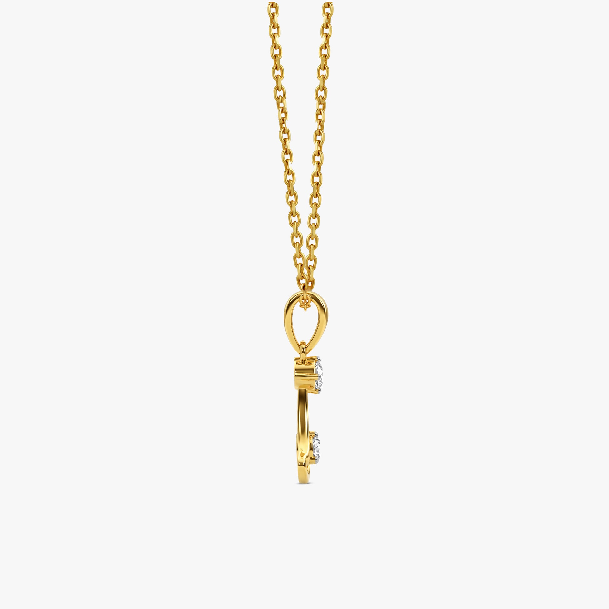 Gold Belle Arc Lab Grown Diamond Pendant