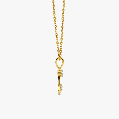 Gold Belle Arc Lab Grown Diamond Pendant