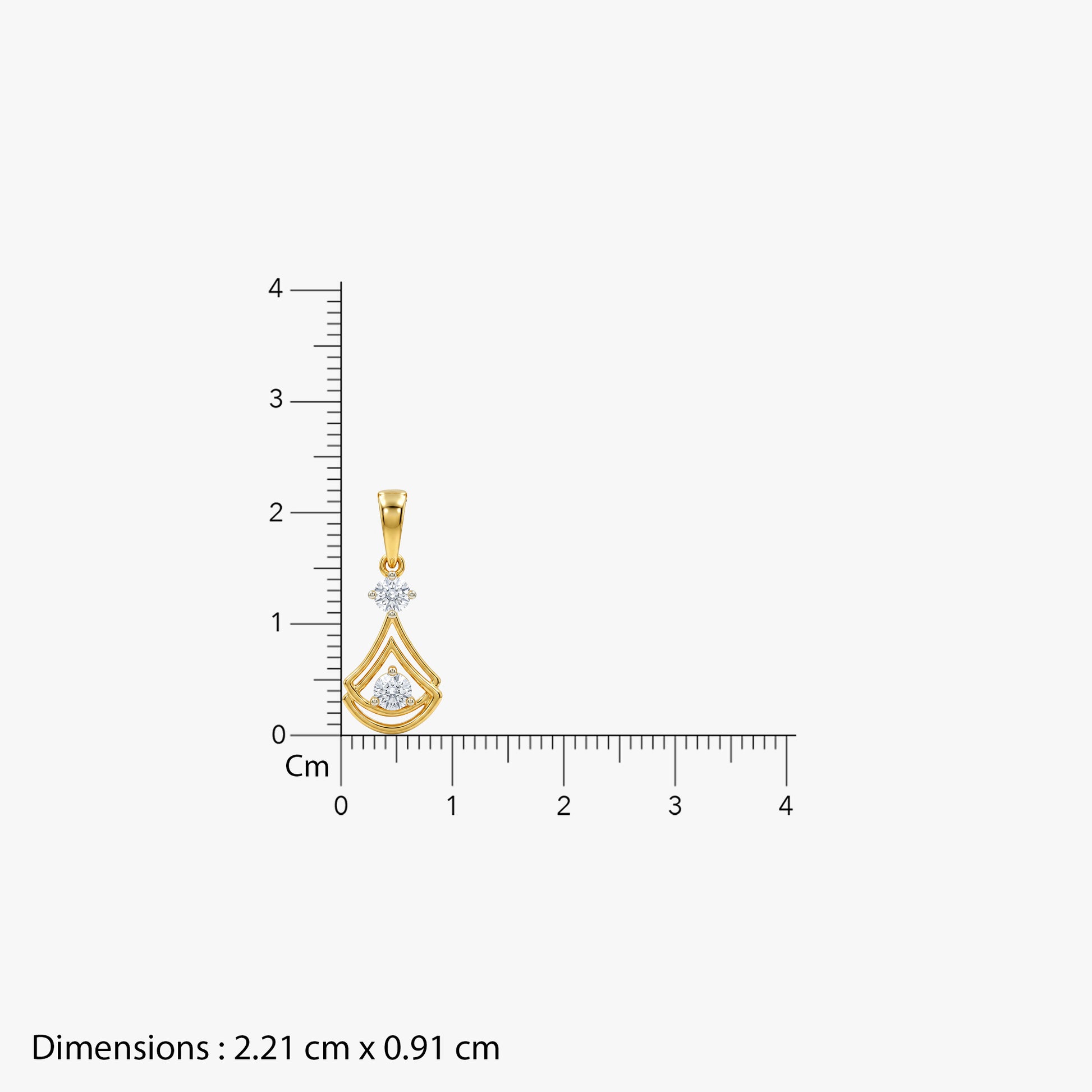 Gold Belle Arc Lab Grown Diamond Pendant