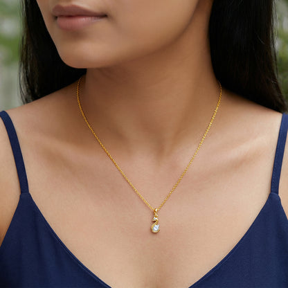 Gold Floating Grace Lab Grown Diamond Pendant