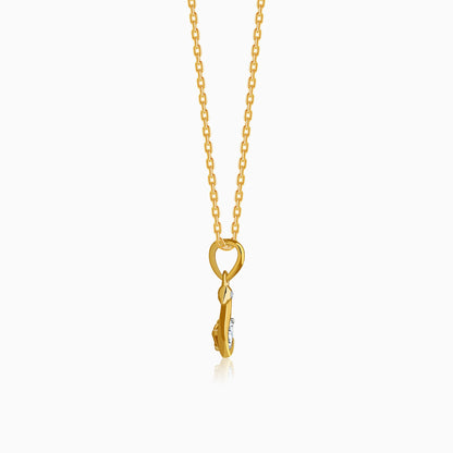 Gold Floating Grace Lab Grown Diamond Pendant