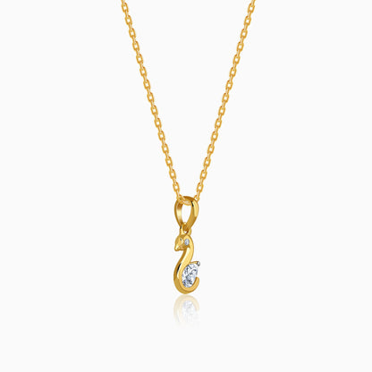 Gold Floating Grace Lab Grown Diamond Pendant
