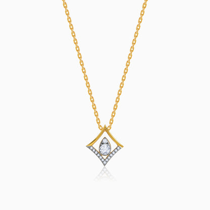 Gold Prism Poise Lab Grown Diamond Pendant
