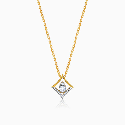 Gold Prism Poise Lab Grown Diamond Pendant