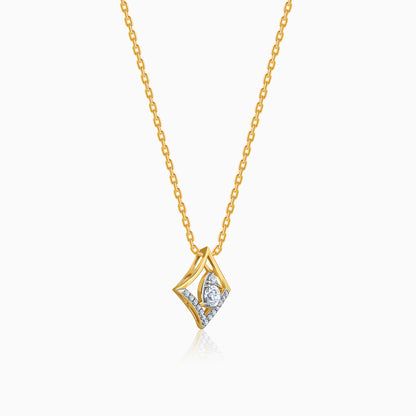 Gold Prism Poise Lab Grown Diamond Pendant