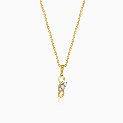 Gold Everlasting Vine Lab Grown Diamond Pendant