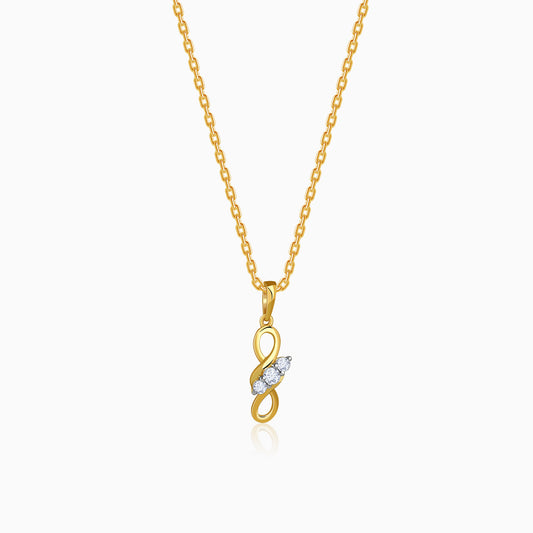 Gold Everlasting Vine Lab Grown Diamond Pendant