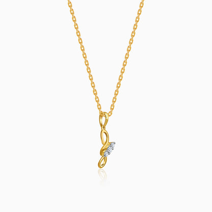 Gold Everlasting Vine Lab Grown Diamond Pendant