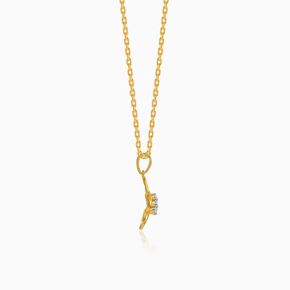 Gold Everlasting Vine Lab Grown Diamond Pendant