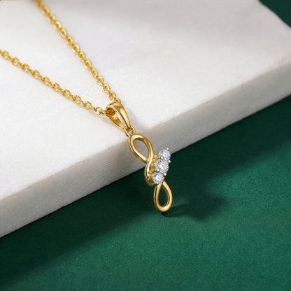 Gold Everlasting Vine Lab Grown Diamond Pendant
