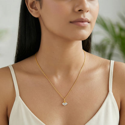 Gold Tidewing Lab Grown Diamond Pendant