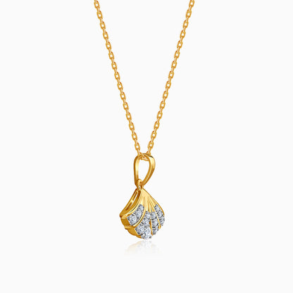 Gold Tidewing Lab Grown Diamond Pendant