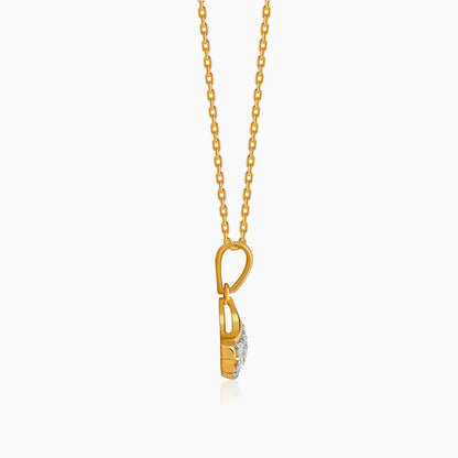 Gold Tidewing Lab Grown Diamond Pendant