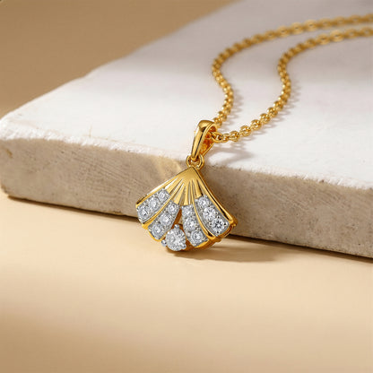 Gold Tidewing Lab Grown Diamond Pendant