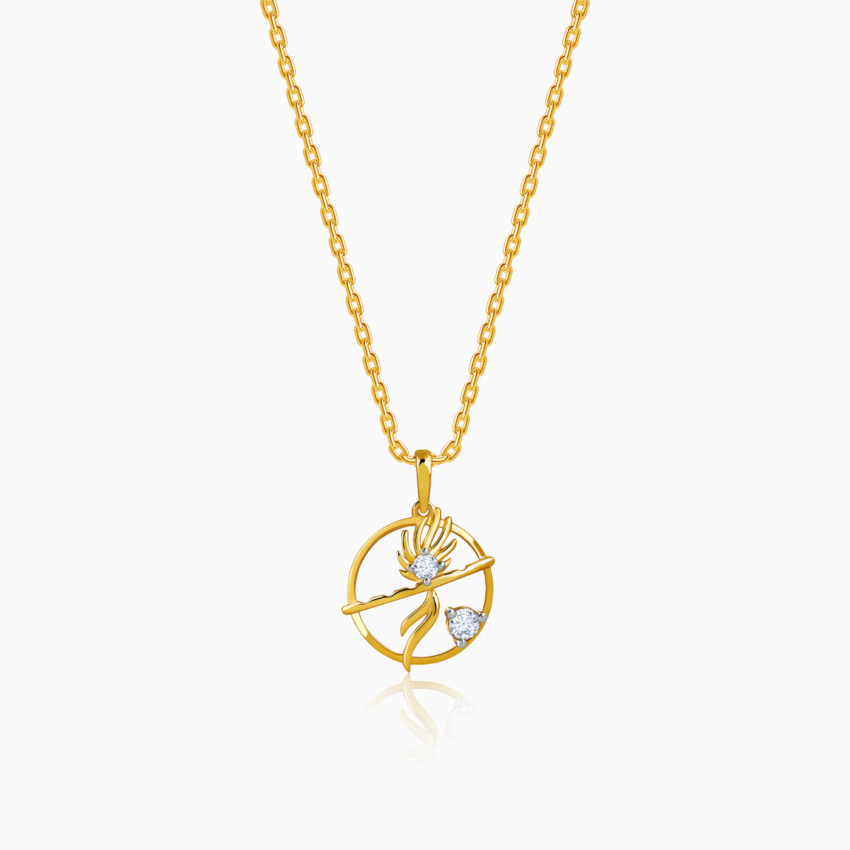 Gold Unbound Loop Lab Grown Diamond Pendant