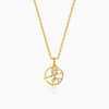 Gold Unbound Loop Lab Grown Diamond Pendant