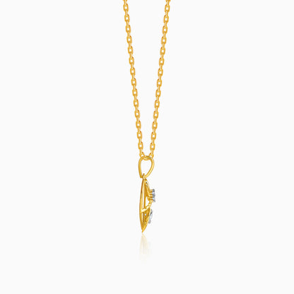 Gold Unbound Loop Lab Grown Diamond Pendant
