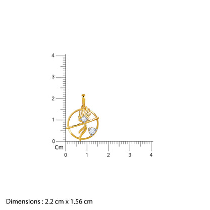 Gold Unbound Loop Lab Grown Diamond Pendant