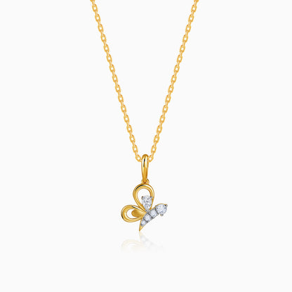 Gold Freeflight Lab Grown Diamond Pendant