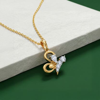 Gold Freeflight Lab Grown Diamond Pendant