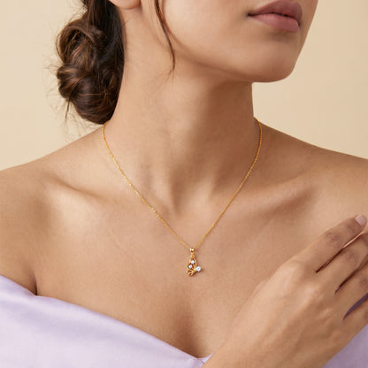 Gold Papillon Grace Lab Grown Diamond Pendant