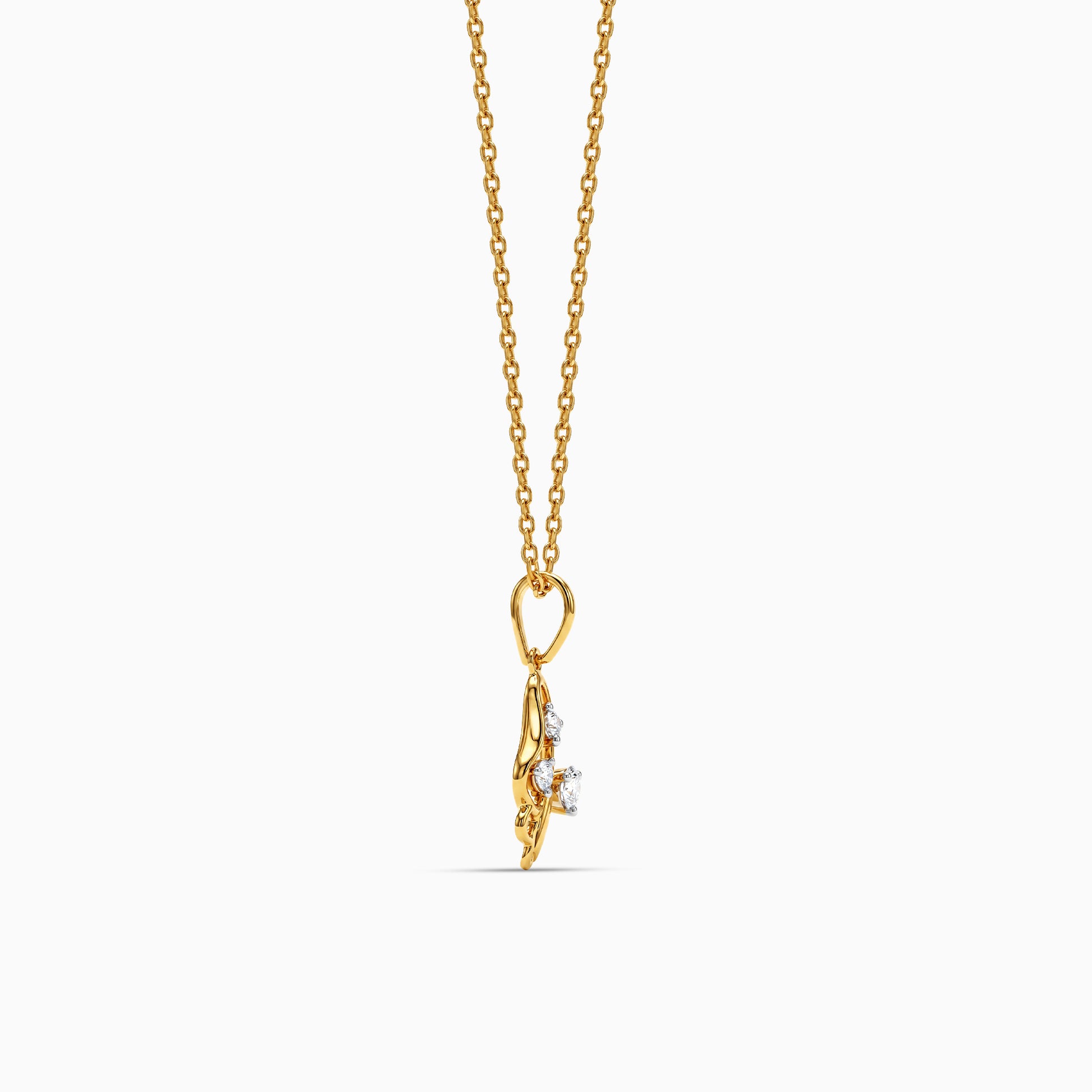 Gold Papillon Grace Lab Grown Diamond Pendant
