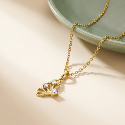 Gold Papillon Grace Lab Grown Diamond Pendant