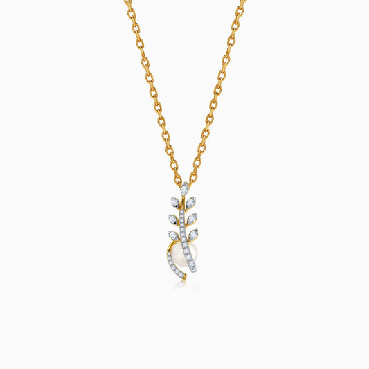 Gold Arohi Lab Grown Diamond Pendant