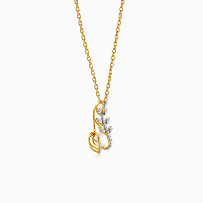 Gold Arohi Lab Grown Diamond Pendant