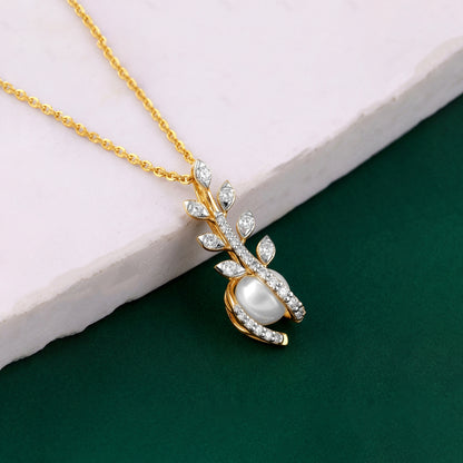 Gold Arohi Lab Grown Diamond Pendant