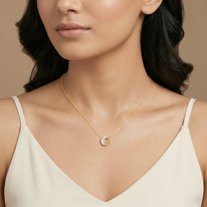 Gold Delphine Lab Grown Diamond Pendant