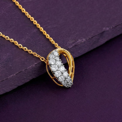 Gold Delphine Lab Grown Diamond Pendant