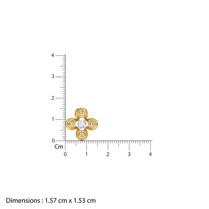 Gold Fleur Halo Lab Grown Diamond Pendant