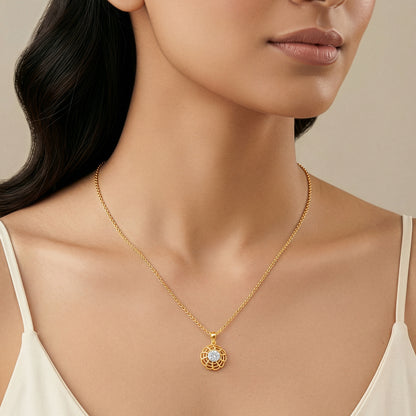 Gold Roxane Lab Grown Diamond Pendant
