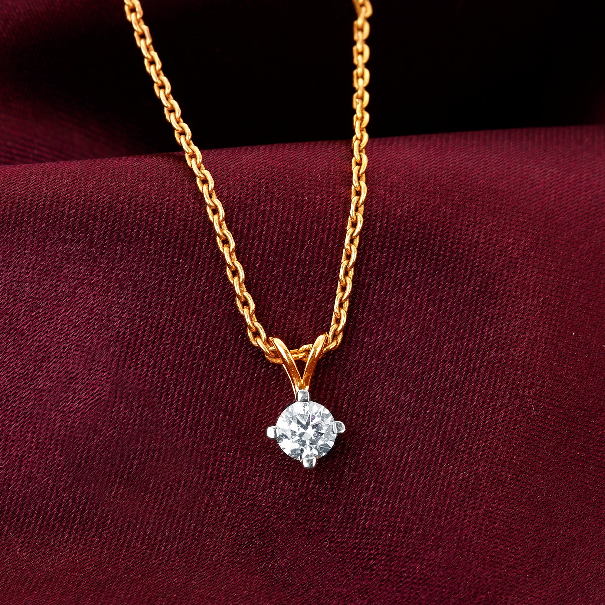Lab-Grown Diamond Solo V Necklace Add-On | idyl