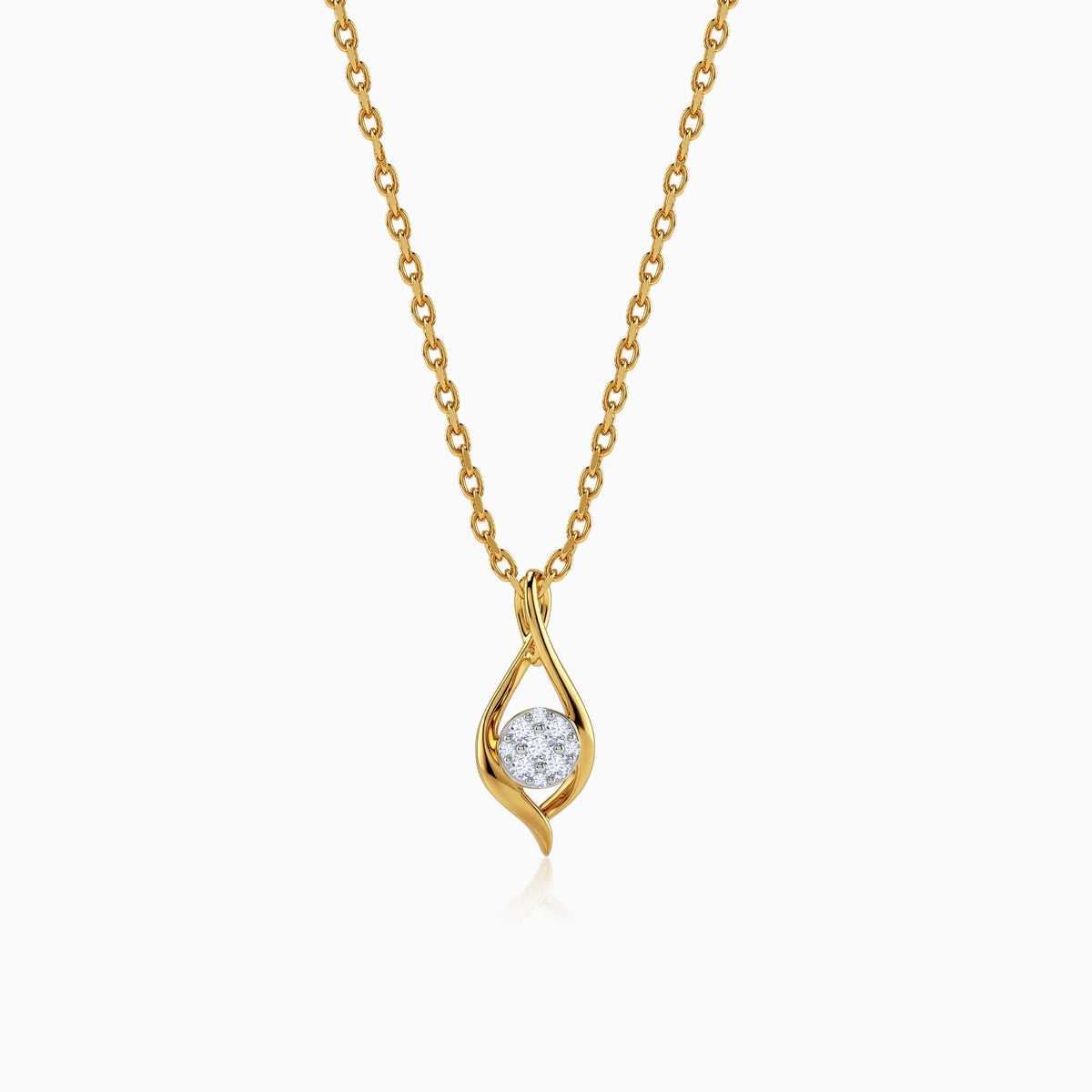 Gold Celeste Infinity Lab Grown Diamond Pendant