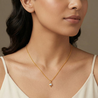 Gold Celeste Infinity Lab Grown Diamond Pendant