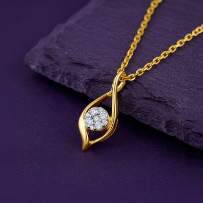 Gold Celeste Infinity Lab Grown Diamond Pendant