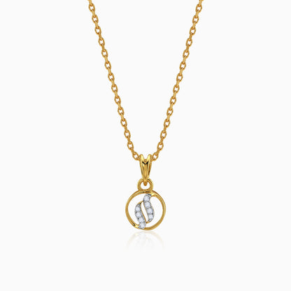 Gold Stylish Blossom Lab Grown Diamond Pendant