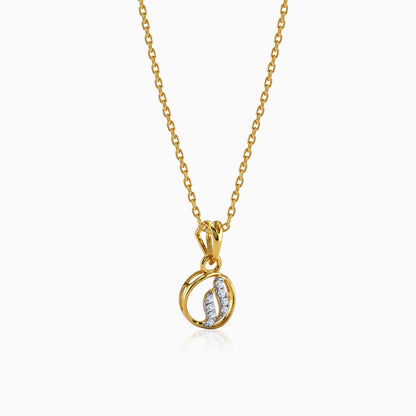 Gold Stylish Blossom Lab Grown Diamond Pendant