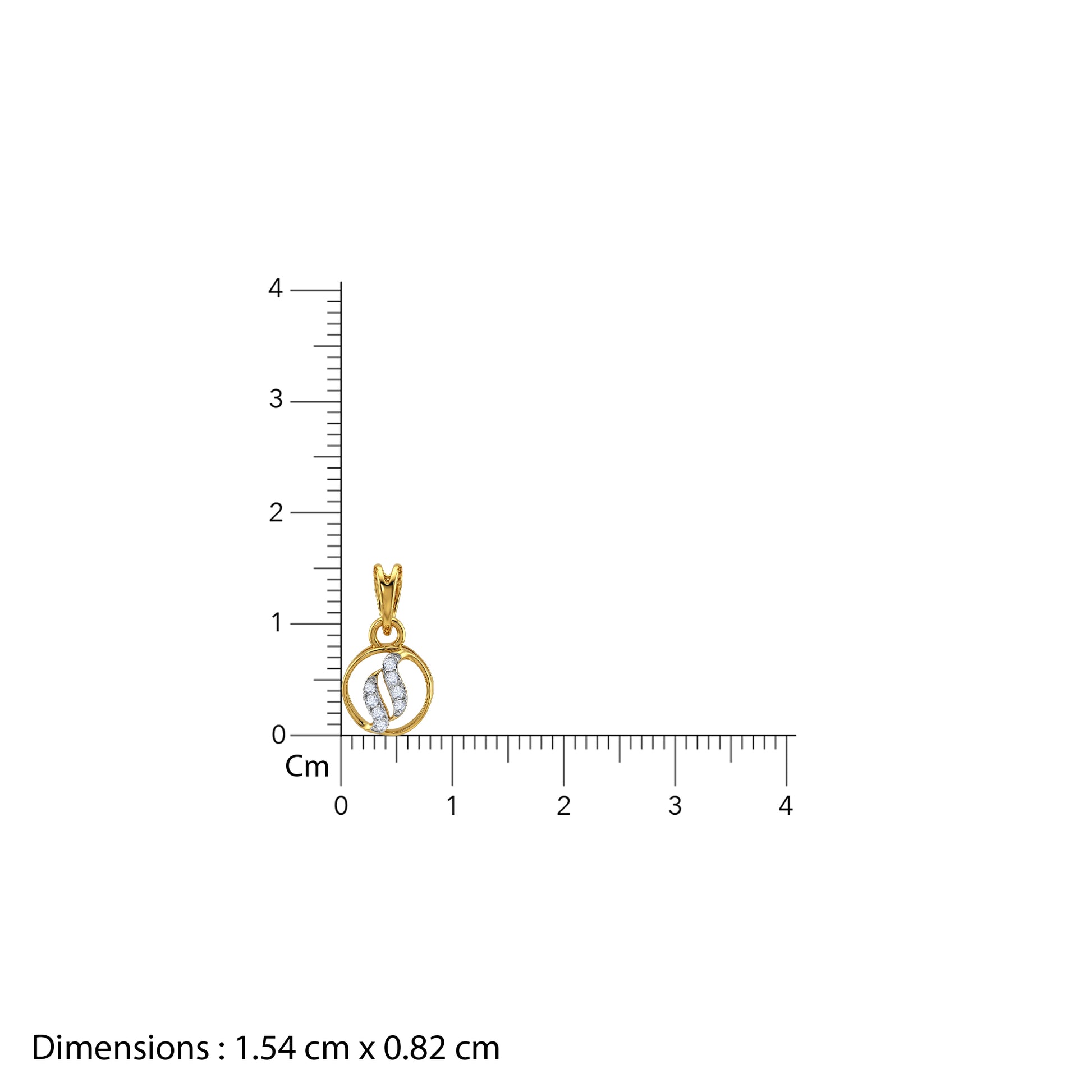 Gold Stylish Blossom Lab Grown Diamond Pendant