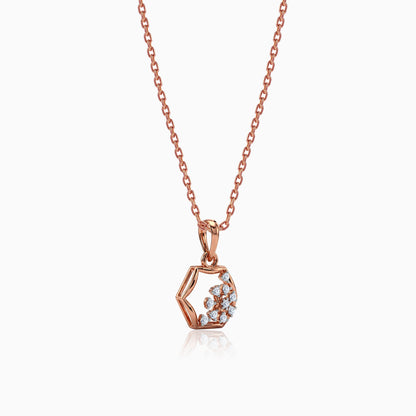 Rose Gold and Diamond Meridian Pendant