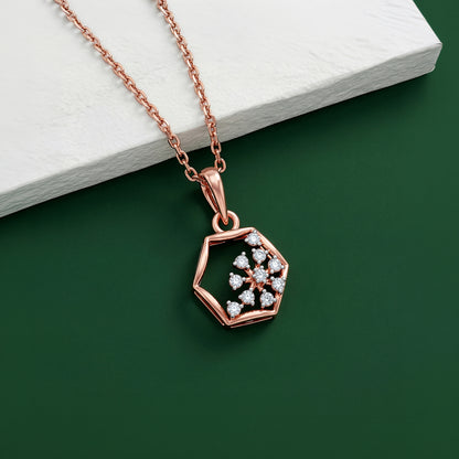 Rose Gold and Diamond Meridian Pendant