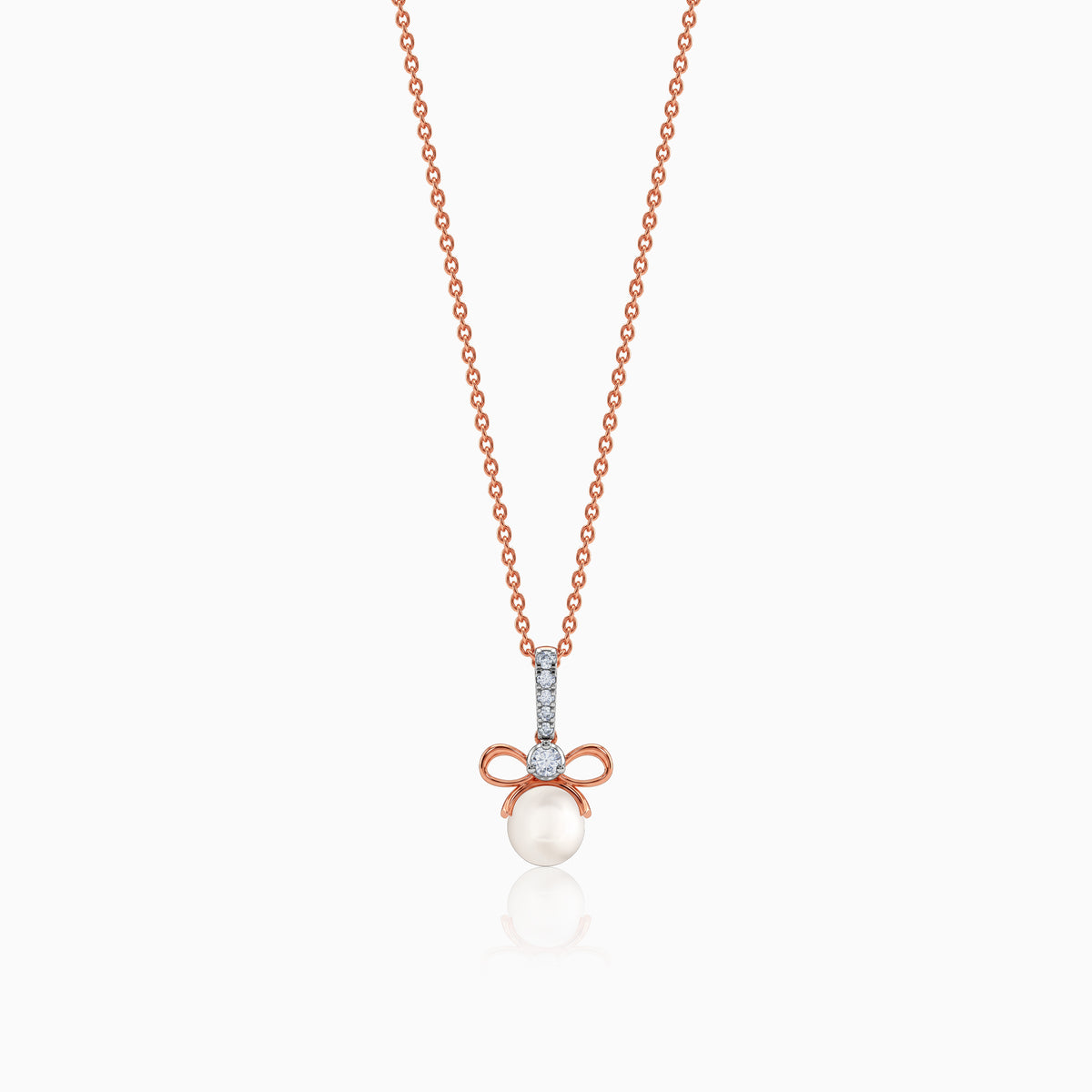 Anushka Sharma Rose Gold Cielo Bow Lab Grown Diamond Pendant
