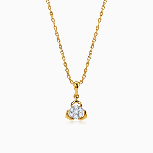 Gold Fortuna Glow Lab Grown Diamond Pendant